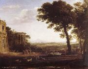 Claude Lorrain Country cape with the father of Psyche that at Apollo sacrifices Germany oil painting artist